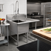 Thumbnail image #2 for John Boos B Series Floor Model 1-Compartment Sink with Right-Hand Drainboard and 10-Inch Backsplash