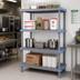 Thumbnail image #2 for Quantum Millenia 4-Shelf Stationary Polymer Shelving Starter Unit with Dunnage Stand, 72W x 21D x 86H, Gray