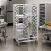 Thumbnail image #2 for Channel Manufacturing Standard Series Double Section Aluminum Cafeteria Tray Rack for 15 x 20 Trays, 70 Inch High