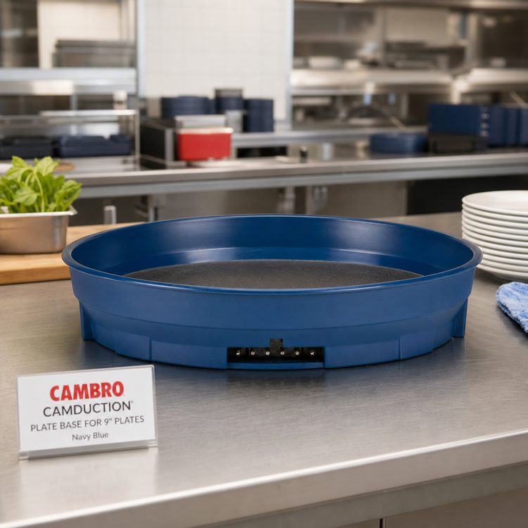 Product image #3 for Cambro Camduction® Plate Base for 9-Inch Plates, Navy Blue