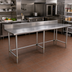 Thumbnail image #2 for 108-Inch x 24-Inch Stainless Steel Underbar Work Table with 5-Inch Backsplash