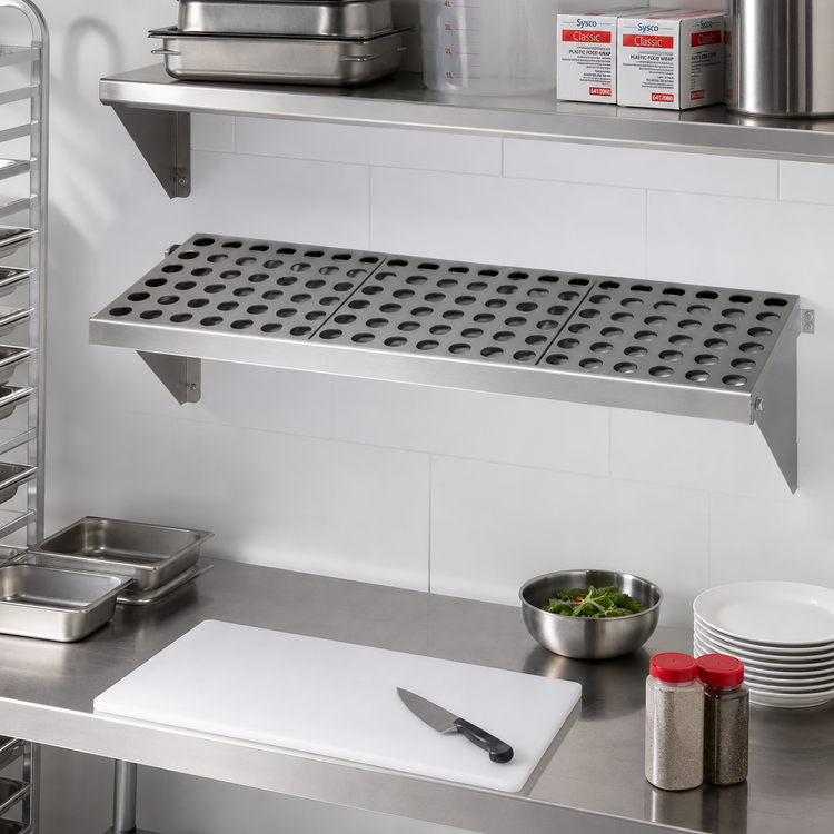 Product image #2 for Fermostock 31-Inch W x 14-Inch D Horizontal Vented Shelf with Removable Polymer Inserts