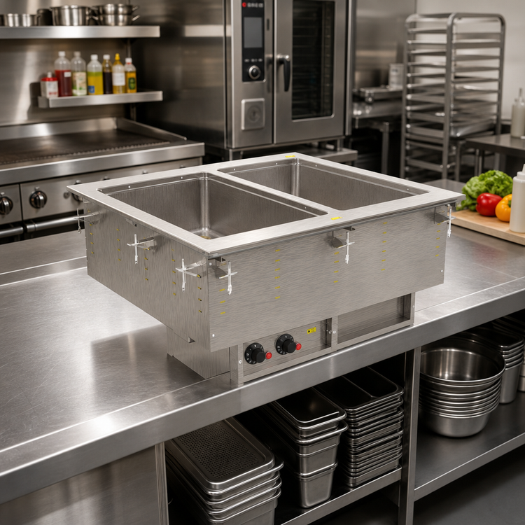 Product image #2 for Vollrath Two-Well Drop-In Electric Hot Food Well Unit, 12 x 20 In. Pan Capacity, Thermostatic, 208V