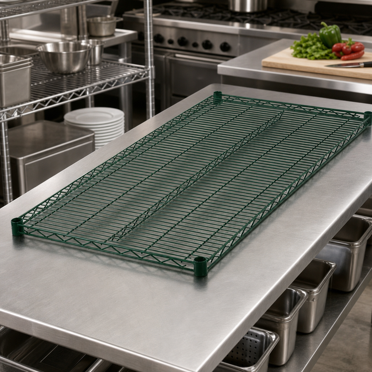 Product image #3 for Winco 48 Inch x 24 Inch Wire Shelf, Epoxy Coated Green