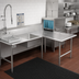 Thumbnail image #2 for John Boos Pro-Bowl L-Shaped Soiled Landing Dishtable, 70-Inch Machine-to-Corner x 108-Inch Corner-to-End