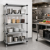 Thumbnail image #2 for Quantum 4-Shelf Solid Stainless Steel Shelving Starter Kit, 54 x 24 x 74 Inches