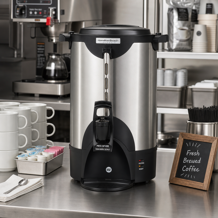 Product image #2 for Hamilton Beach Commercial 40-Cup Double-Wall Insulated Stainless Steel Coffee Urn