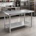 Thumbnail image #2 for Eagle Spec-Master Marine Series 108-Inch x 30-Inch 14-Gauge Stainless Steel Work Table with Adjustable Undershelf