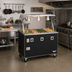 Thumbnail image #2 for Vollrath 2-Series Affordable Portable 4-Well Deluxe Mobile Hot Food Station with Lighted Buffet Breath Guard