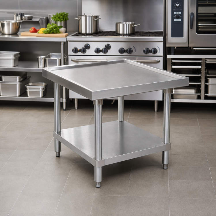 Product image #2 for John Boos Heavy-Duty Machine Stand with 14/300 Stainless Steel Top and Adjustable Undershelf, 36 x 30 x 20-1/4 Inches
