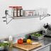 Thumbnail image #2 for Eagle Group Snap-n-Slide Wall-Mounted Wire Shelf, 72 x 12 Inches, Chrome Finish, 210 lb. Capacity