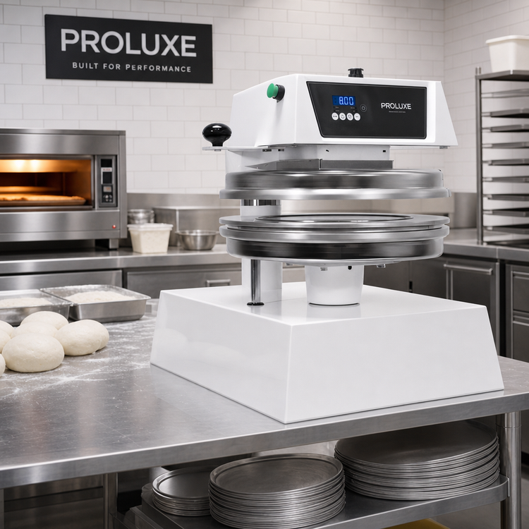 Product image #2 for Apex Pro X2M Countertop Automatic Hydraulic Pizza Dough Press with Heated Platens