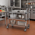 Thumbnail image #2 for Metro Super Erecta MW401 Standard Duty Open-Design 3-Shelf Utility Bus Cart, 24 x 18-Inch Shelves, Chrome Plated Steel