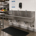 Thumbnail image #2 for Advance Tabco 72-Inch 3-Station Wall-Mounted Knee-Operated Hand Sink, 16-Gauge 304 Stainless Steel