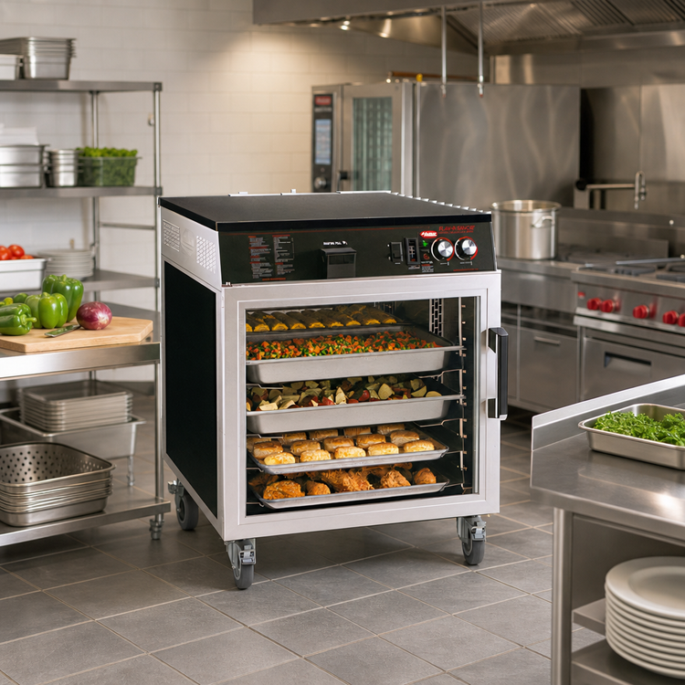Product image #2 for Hatco Flav-R-Savor Mobile Heated Holding Cabinet with Clear Door, 6 Pan Capacity