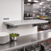Thumbnail image #2 for Advance Tabco 48 Inch x 24 Inch Pass-Thru Stainless Steel Shelf with Cantilever Mounting Brackets