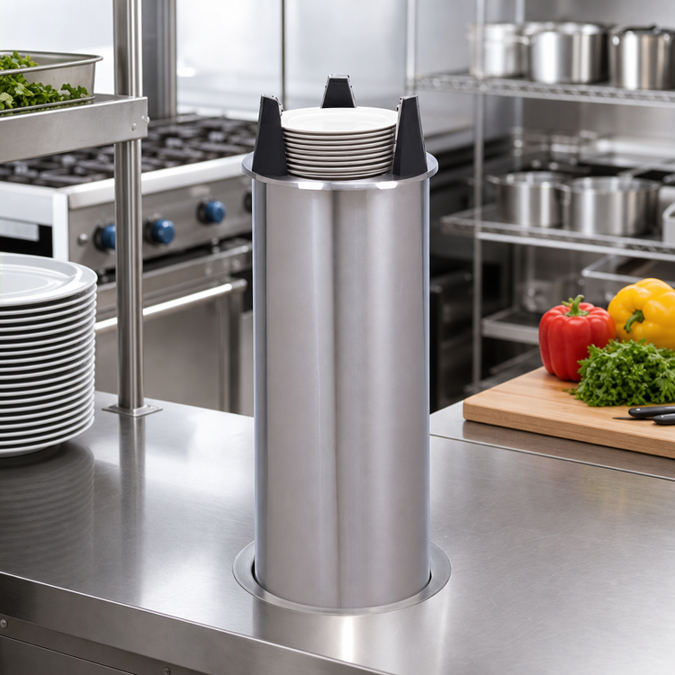 Product image #2 for Eagle Group Director's Choice Adjustable Unheated Drop-In Shielded Plate Dispenser