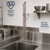 Thumbnail image #2 for T&S Brass 8-Inch Center-Set Deck Mount Service Sink Mixing Faucet with Braced Bucket/Pail Hook Nozzle and Elevated Vacuum Breaker