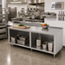 Thumbnail image #2 for John Boos Modular Base Stainless Steel Open Front Cabinet Base Work Table with 16-Gauge Top and 1-1/2-Inch Rear Riser