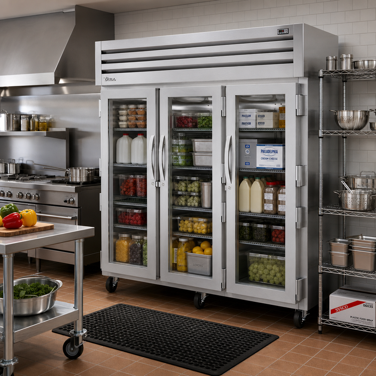 Product image #2 for True SPEC SERIES Three-Section Glass Door Reach-In Refrigerator with Self-Contained Top-Mounted Refrigeration