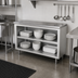 Thumbnail image #2 for Stainless Steel Open Front Enclosed Base Dish Cabinet with Adjustable Shelf, 48 x 15 x 36 Inches