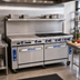 Thumbnail image #2 for Imperial Pro Series 72-Inch Commercial Gas Range with 4 Open Burners, 48-Inch Griddle, Standard Oven, and Open Cabinet Base