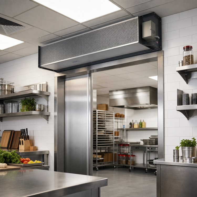 Product image #2 for Berner Industrial Series 84-Inch Ambient (Unheated) Direct-Drive Air Curtain with 2 x 1 HP Motors