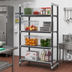 Thumbnail image #2 for Cambro Camshelving Elements XTRA 4-Shelf Stationary Starter Shelving Unit, 24 x 30 x 72 Inches, Vented and Solid, Speckled Gray