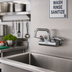 Thumbnail image #2 for Low-Lead 4-Inch Wall Mount Mixing Faucet with 6-Inch Swing Nozzle and Wrist Action Handles