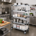 Thumbnail image #2 for Quantum 36-Inch W x 18-Inch D x 80-Inch H Mobile Shelving Cart with 5 Solid Galvanized Steel Shelves