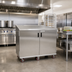Thumbnail image #2 for Economy Two-Door Enclosed Stainless Steel Patient Tray Cart, 20-Tray Capacity
