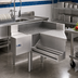 Thumbnail image #2 for Advance Tabco Prestige 90° Freestanding Corner Drainboard Filler, 25 x 20 Inches, Stainless Steel