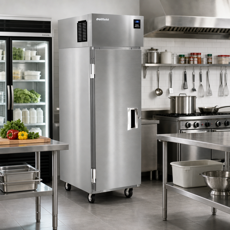 Product image #3 for Delfield 19 Cu. Ft. One-Section Reach-In Freezer with Full-Height Solid Locking Door