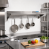Thumbnail image #2 for 60 Inch Wall-Mount Stainless Steel Pot Rack Overshelf with 5 Hooks
