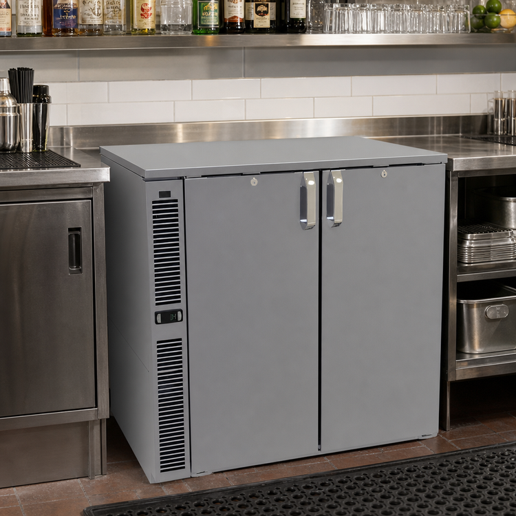Product image #2 for Glastender C1SB36 One-Zone Side-Serviced Self-Contained Back Bar Cooler, 36 Inches Wide, Two-Section