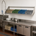Thumbnail image #2 for Advance Tabco Wall-Mounted Stainless Steel Tubular Sorting Shelf for 4 Full-Size Dish Racks, 82 Inch Wide