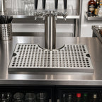 Thumbnail image #2 for Micro Matic USA DP-920D 12 x 7-Inch Surface-Mount Stainless Steel Drip Tray Trough with 5-Inch Draft Tower Cutout