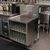 Thumbnail image #3 for BK Resources 48-Inch Underbar Glass Rack Cabinet with Drainboard Top, Open Front Base, Adjustable Shelf, and 3-Inch Backsplash