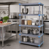 Thumbnail image #2 for Millenia 36 x 24 x 50 Inch Gray Polymer Starter Shelving Unit with 4 Open Grid Shelves