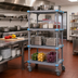 Thumbnail image #2 for Quantum Millenia Mobile 4-Shelf Polymer Shelving Starter Unit, 24 x 18 x 62 Inches, Gray