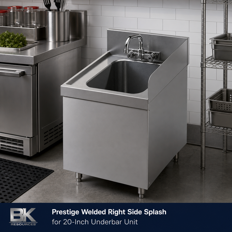 Product image #2 for Prestige Welded Right Side Splash for 20-Inch Underbar Unit