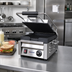 Thumbnail image #2 for Omcan USA Countertop Single Panini Press with Grooved Cast Iron Plates, 10 x 11-Inch Cooking Surface