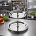 Thumbnail image #2 for American Metalcraft Two-Tier Round Stainless Steel Display Stand