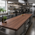 Thumbnail image #2 for Boos Block American Black Walnut Full-Length Edge Grain Kitchen Countertop, 132 x 42 x 3 Inches