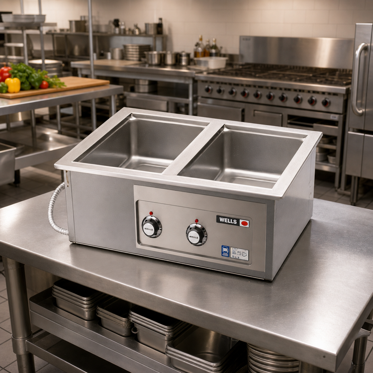Product image #2 for Wells MOD-200 Built-In Electric Wet/Dry Hot Well with 2 Full-Size 12-Inch x 20-Inch Openings