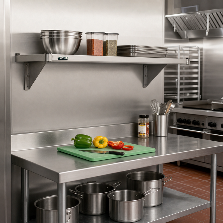 Product image #2 for Eagle Valu-Master 48 in. x 21 in. Solid Shelf with Marine Edge, Gray Epoxy Finish