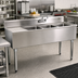 Thumbnail image #2 for Eagle Group 1800 Series 60-Inch Three-Compartment Underbar Sink Unit with Left Drainboard and Faucet