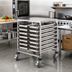 Thumbnail image #3 for Winco Mobile Under-Counter Double-Size 12-Tier Full-Size Steam Table / Food Pan Rack