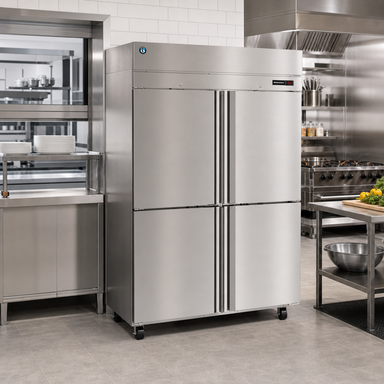 Product image #2 for Hoshizaki Pass-Thru Upright Heated Holding Cabinet, 2 Section, Half Stainless Steel Doors