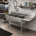 Thumbnail image #2 for Advance Tabco 3-Compartment Fabricated Sink with 18-Inch Right Drainboard, 18 x 24 x 14-Inch Bowls, 16-Gauge 304 Stainless Steel